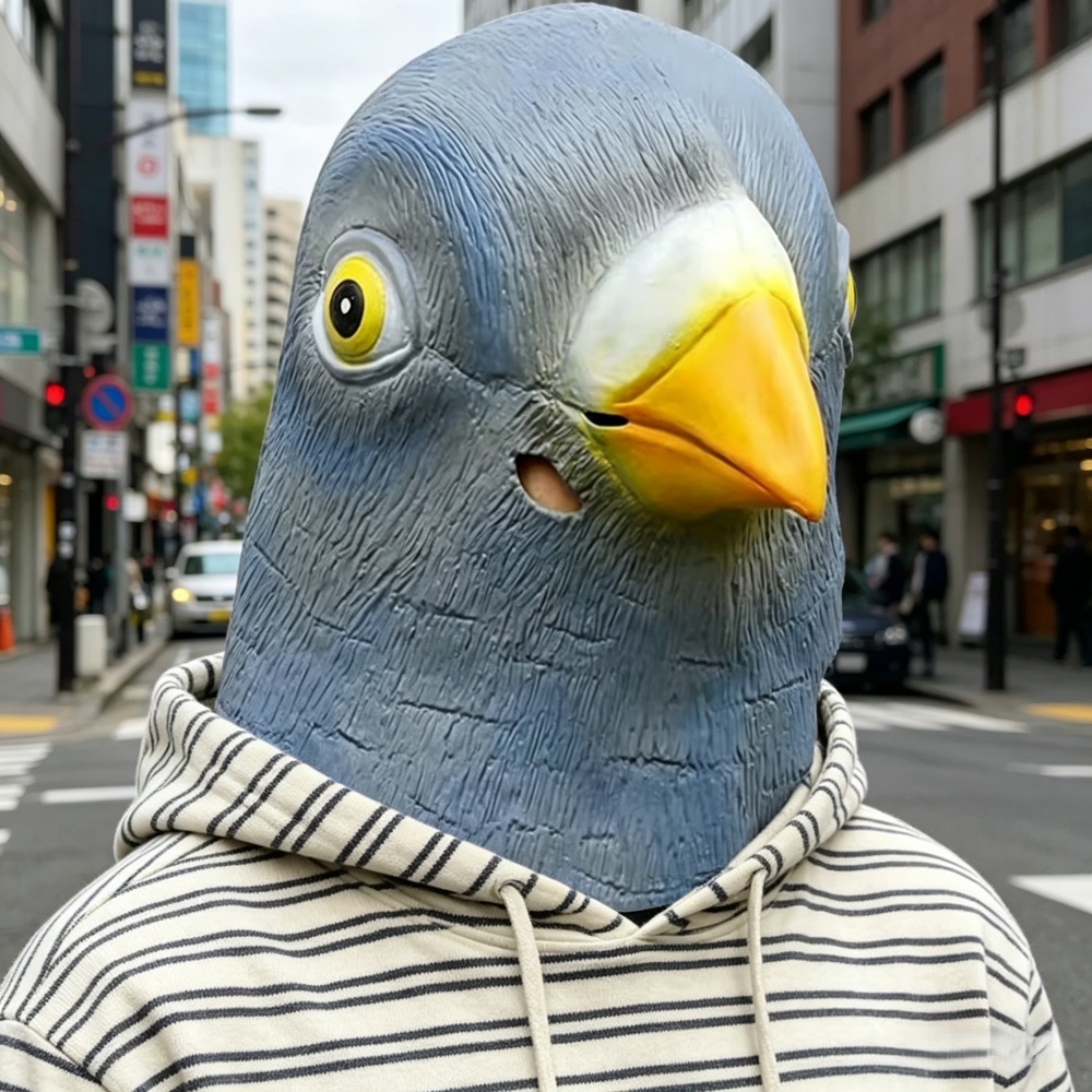 Skincare Pigeon - Kostum Topeng Burung Merpati, Kostum Unik