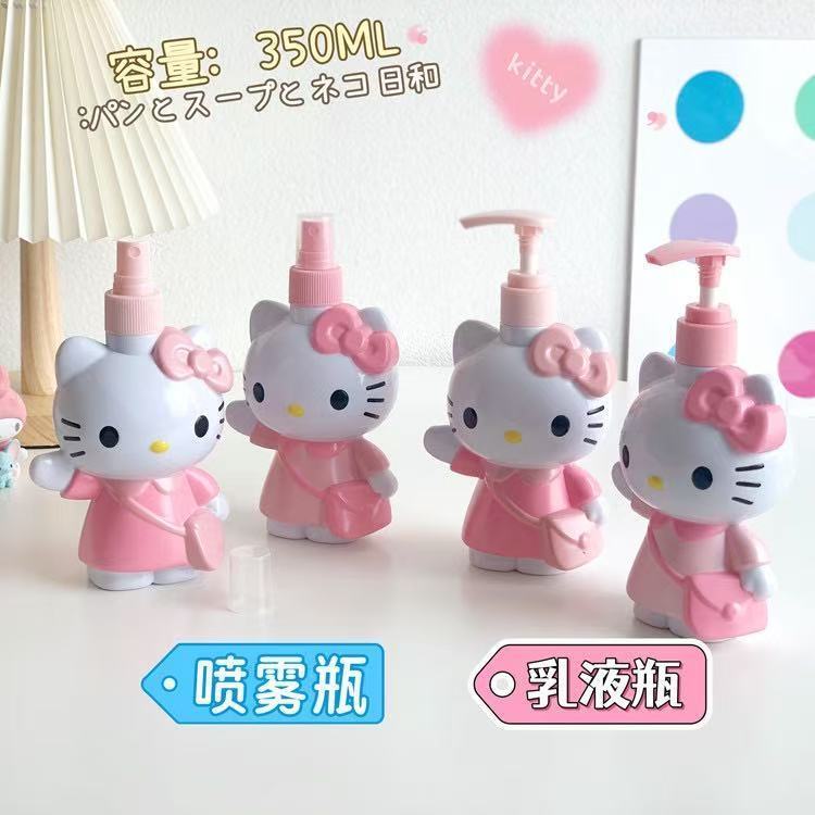 Skincare Animate - Botol dispenser Hello Kitty, botol tekan
