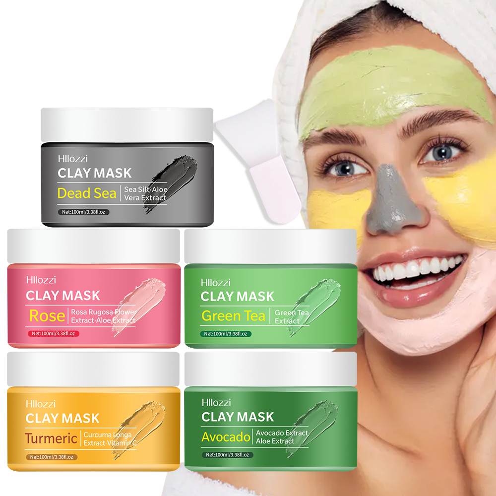 Bentonite Clay Mask - Masker lumpur pembersih wajah mawar 100ml,