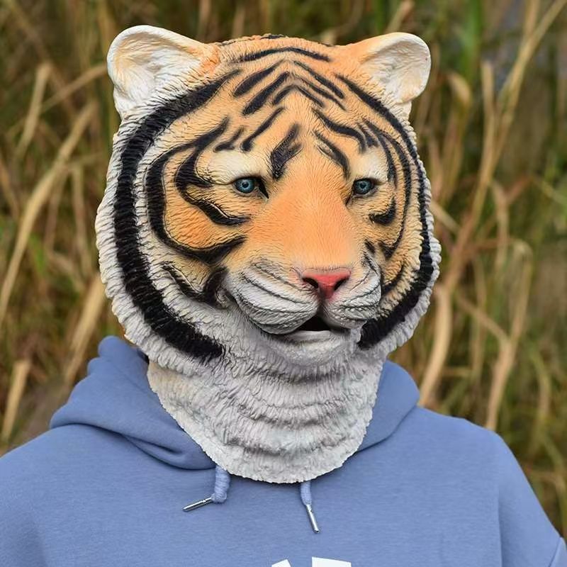 Skincare Pigeon - Topeng Kepala Harimau Mirip Asli, Ikan