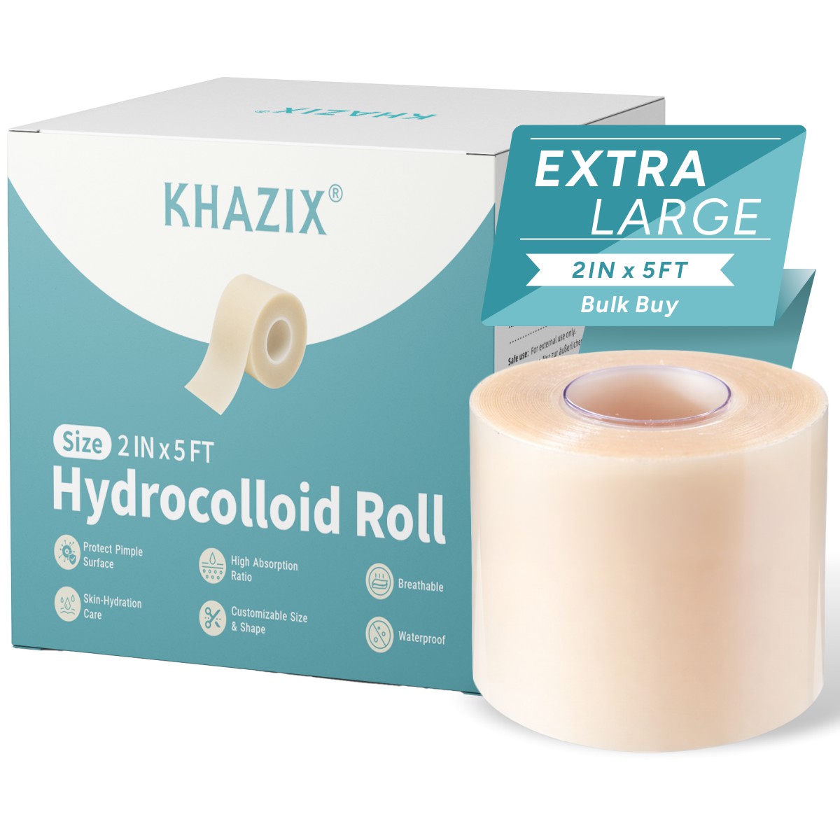 Hydrocolloid Acne Patch - Perban Hidrokoloid KHAZIX Gulungan 2 inci