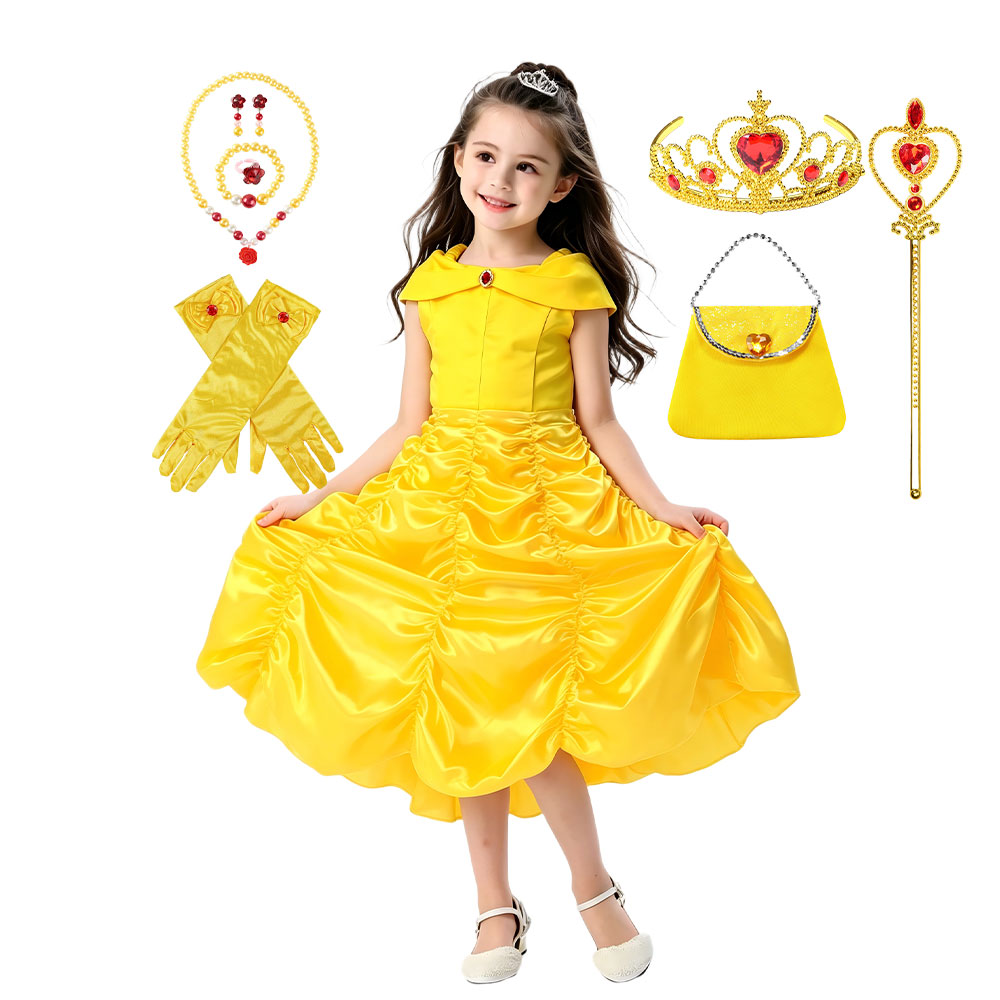 Skincare Queen - Gaun Putri Kuning Royal Anak Perempuan