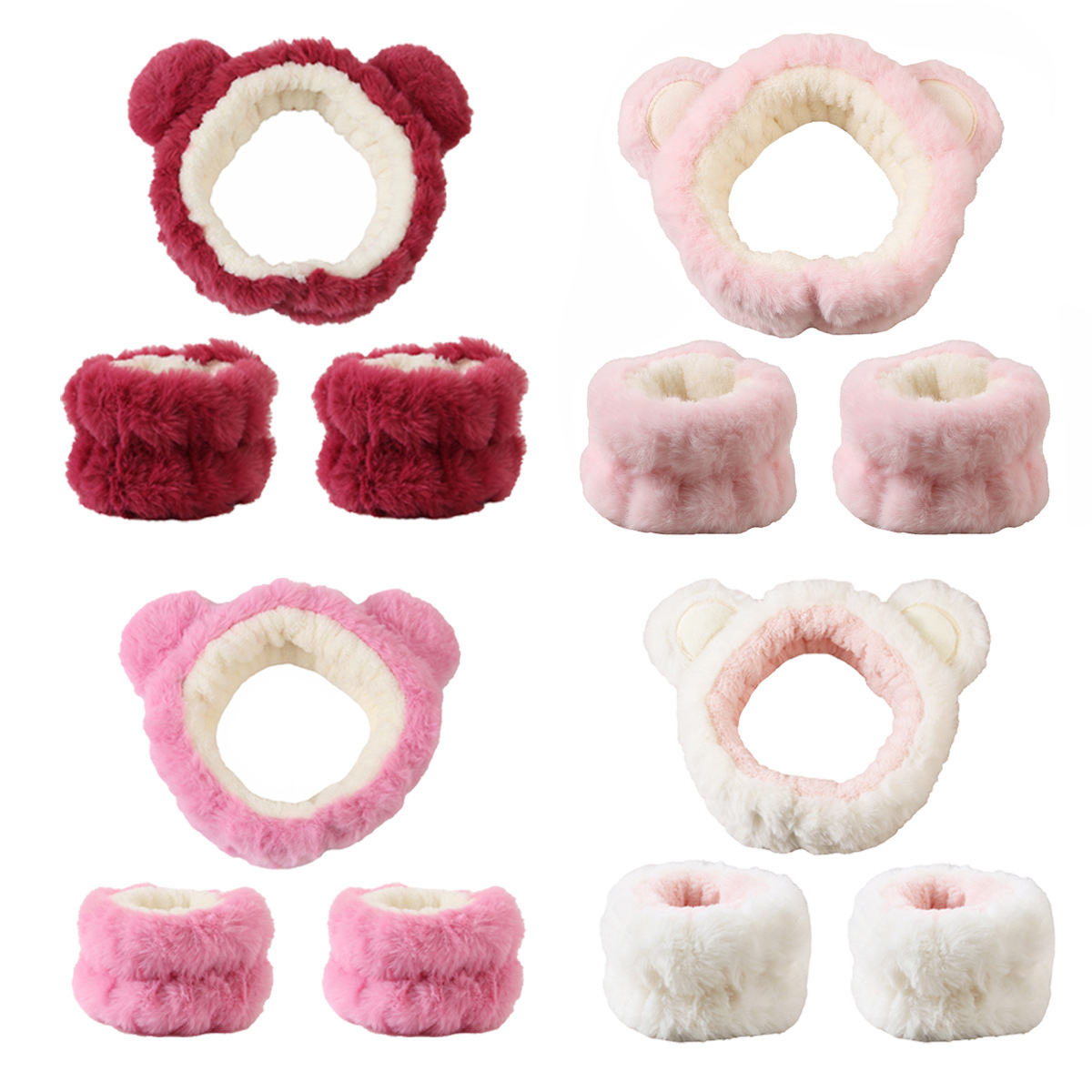 Skincare Animate - 3 buah Set bando beruang lucu