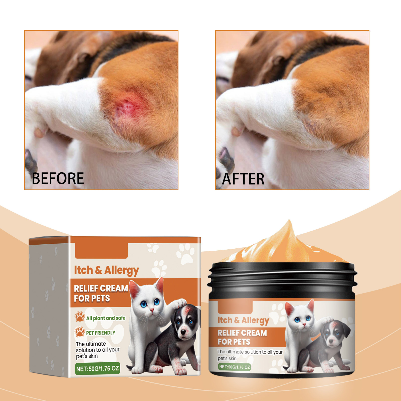 Skincare Animate - Krim antialergi untuk hewan peliharaan, krim