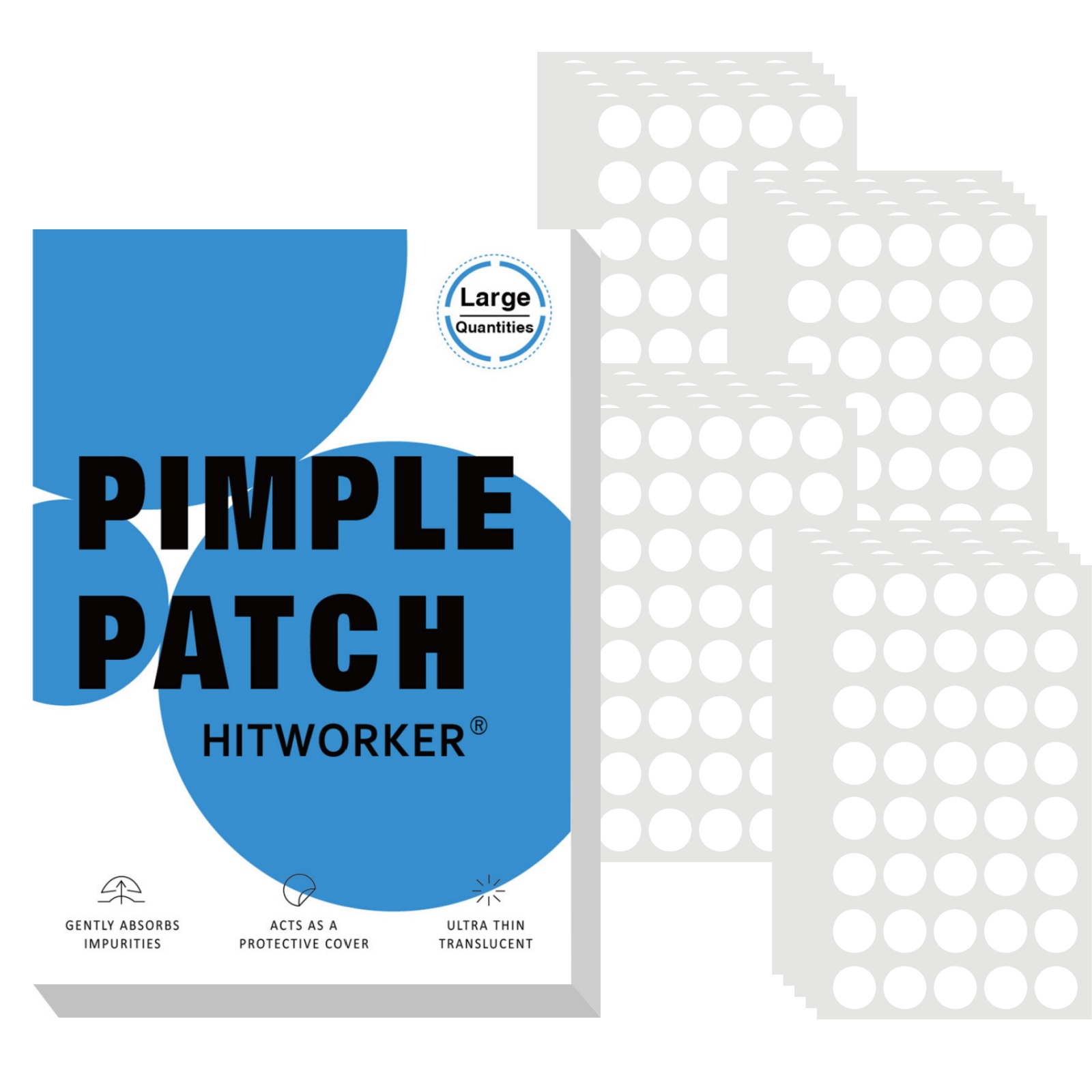 Hydrocolloid Acne Patch - 800Pcs Plester Jerawat Hidrokoloid, Stiker Penutup