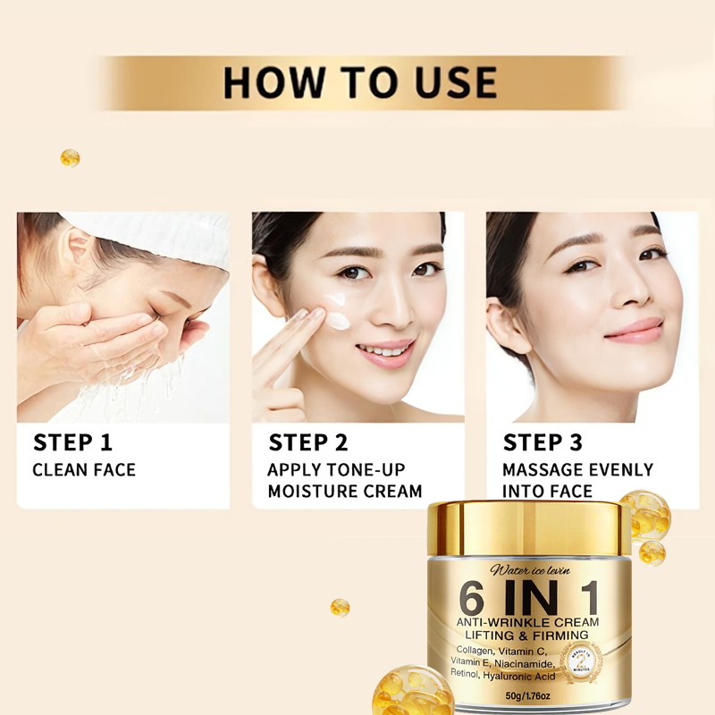 Krim Anti-Kerut 6-In-1. Mengan - Skincare Vitamin C ulasan dan harga