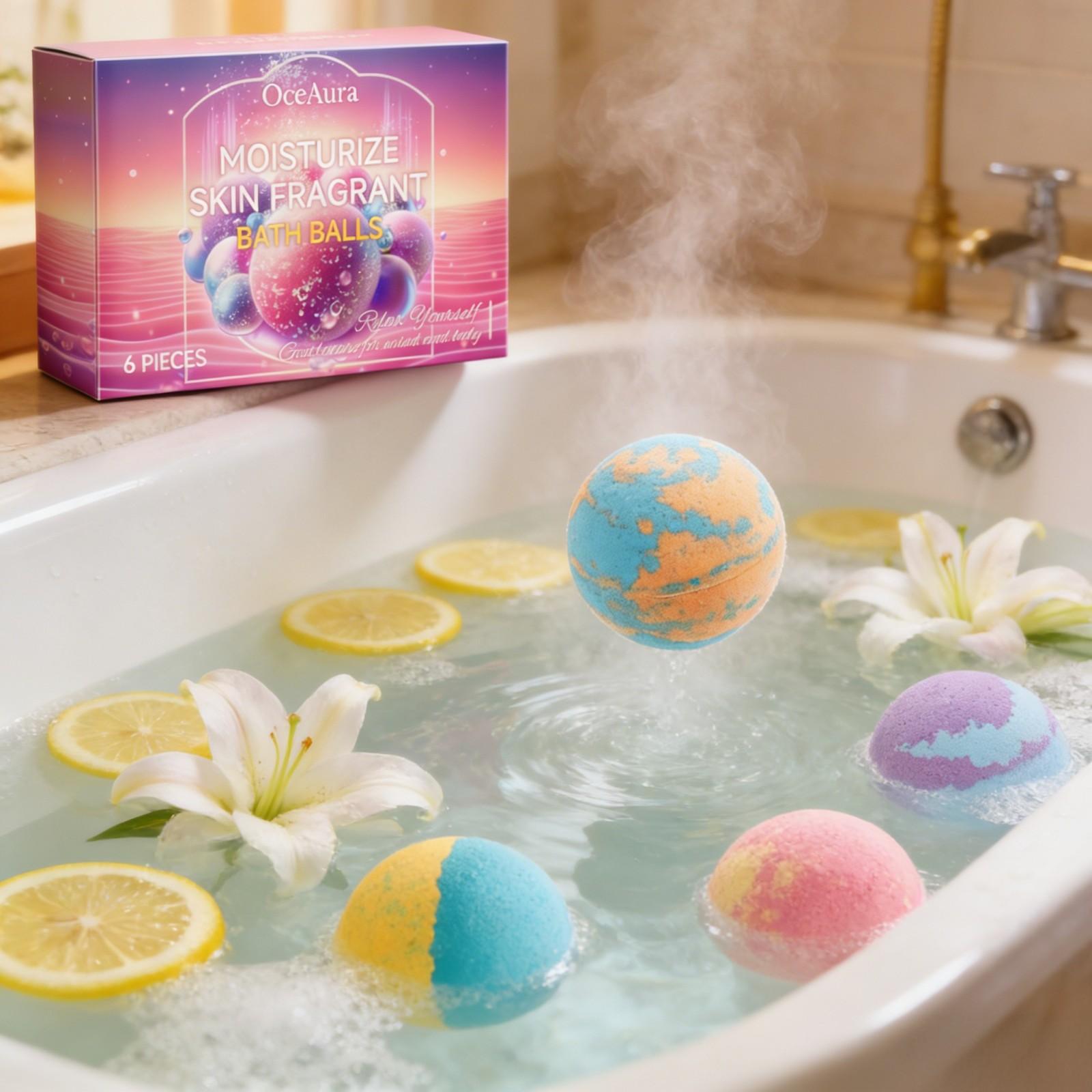 Bola Mandi OceAura Lembut Halu - Skincare Natur E ulasan dan harga