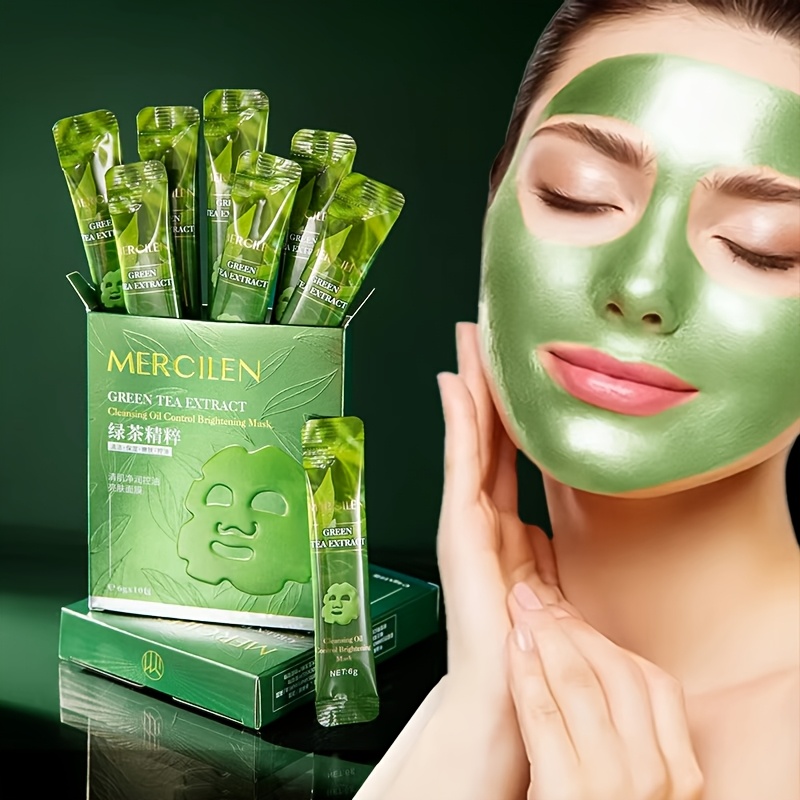 10 pcs Masker Wajah Peeling Te - Bentonite Clay Mask ulasan dan harga
