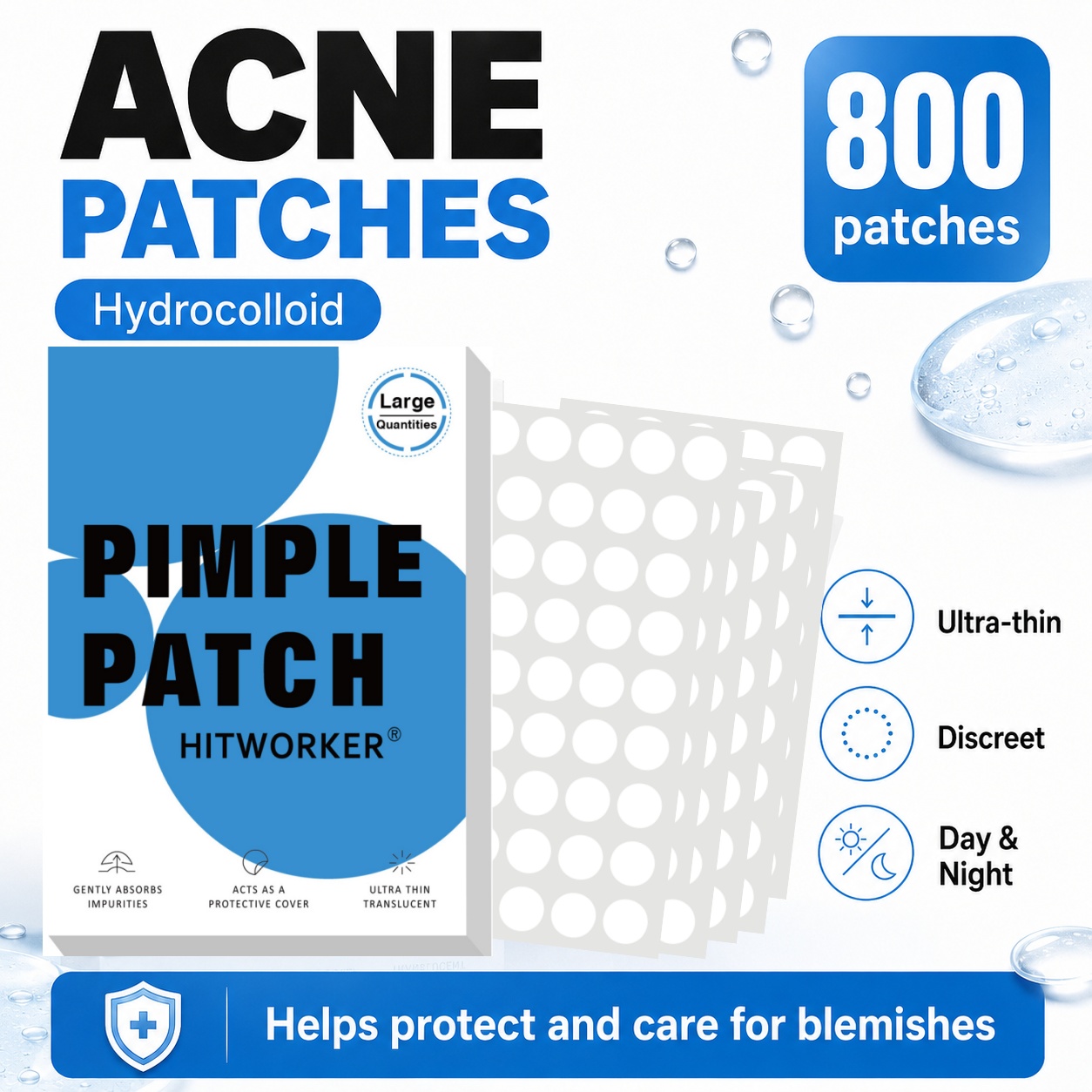 800Pcs Plester Jerawat Hidroko - Hydrocolloid Acne Patch ulasan dan harga